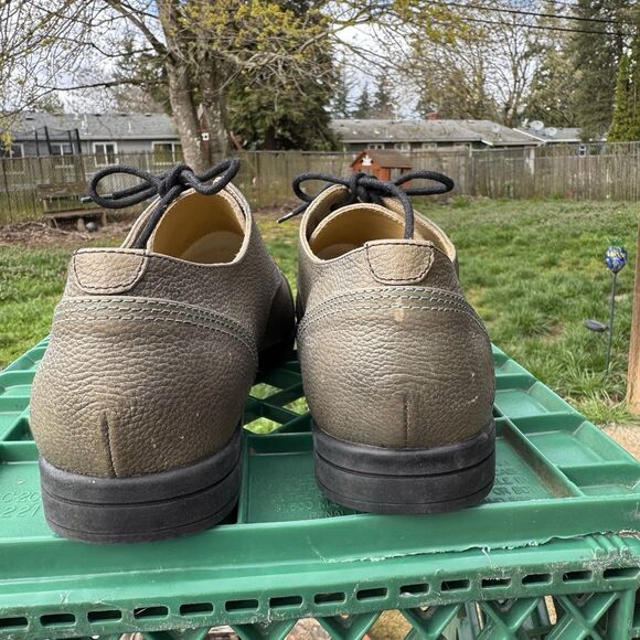 JOHN FLUEVOG - Prophesy Breton - Green Cap Toe Leather Derby Shoe Size 10 - Picture 5 of 9